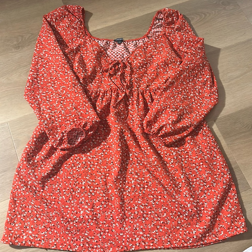 Red Floral Mini Dress
